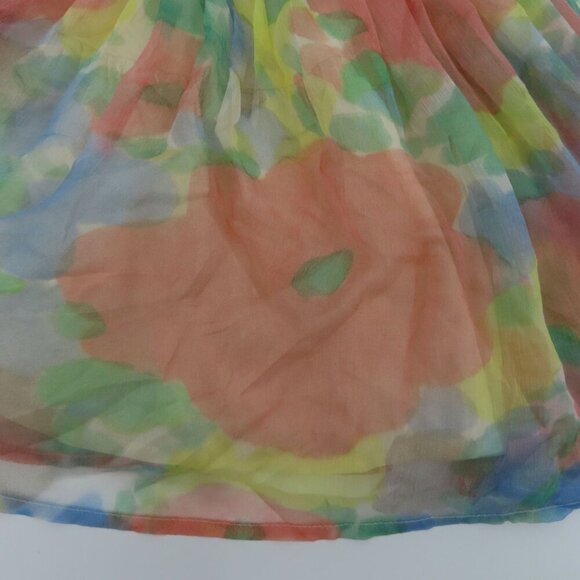 Stella McCartney Kids Girls 3T 3 Years All Silk Watercolor Floral Flower Dress - Picture 4 of 15